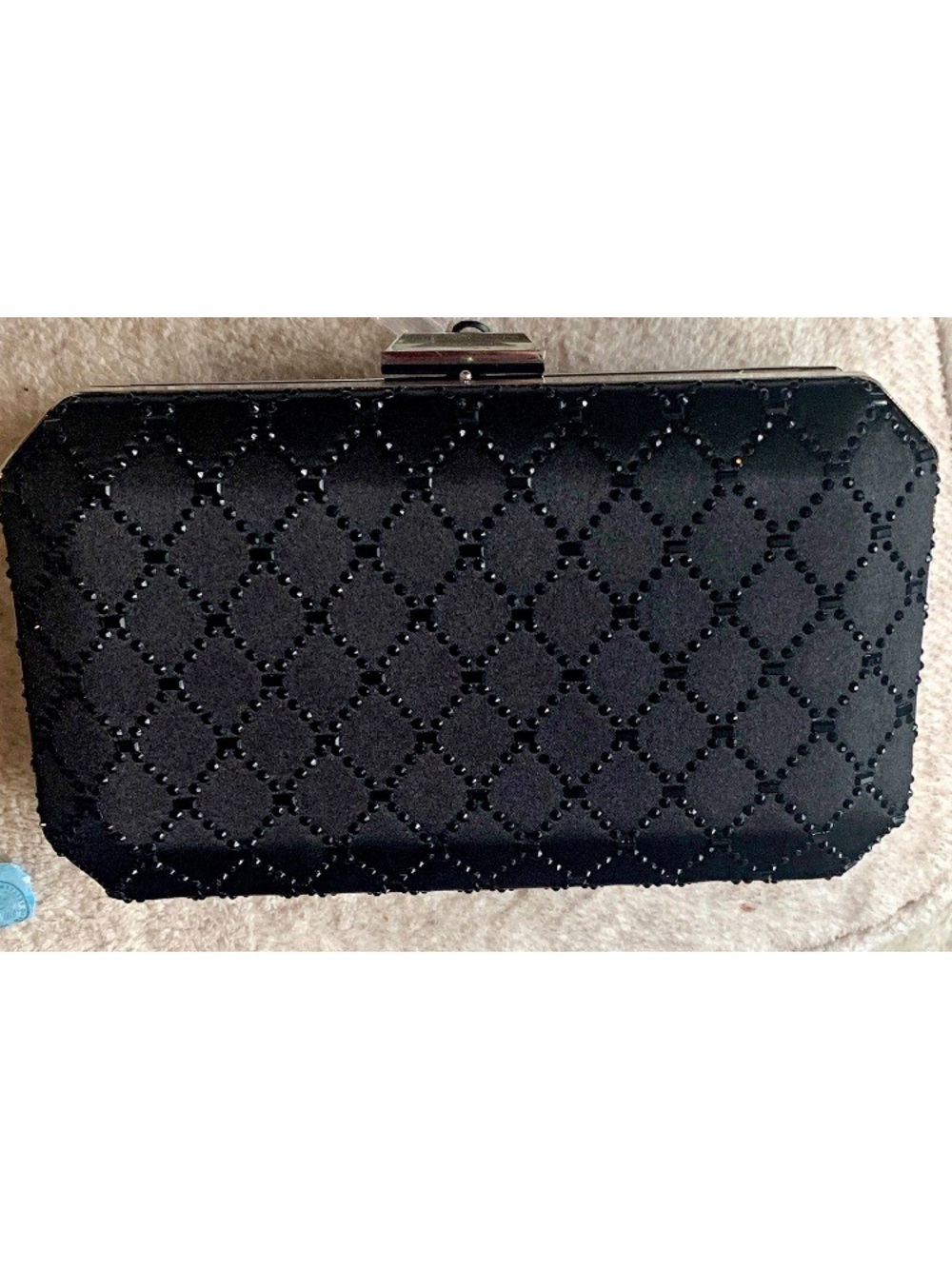 Black Quilted Evening Clutch - Elegant Women's Bag